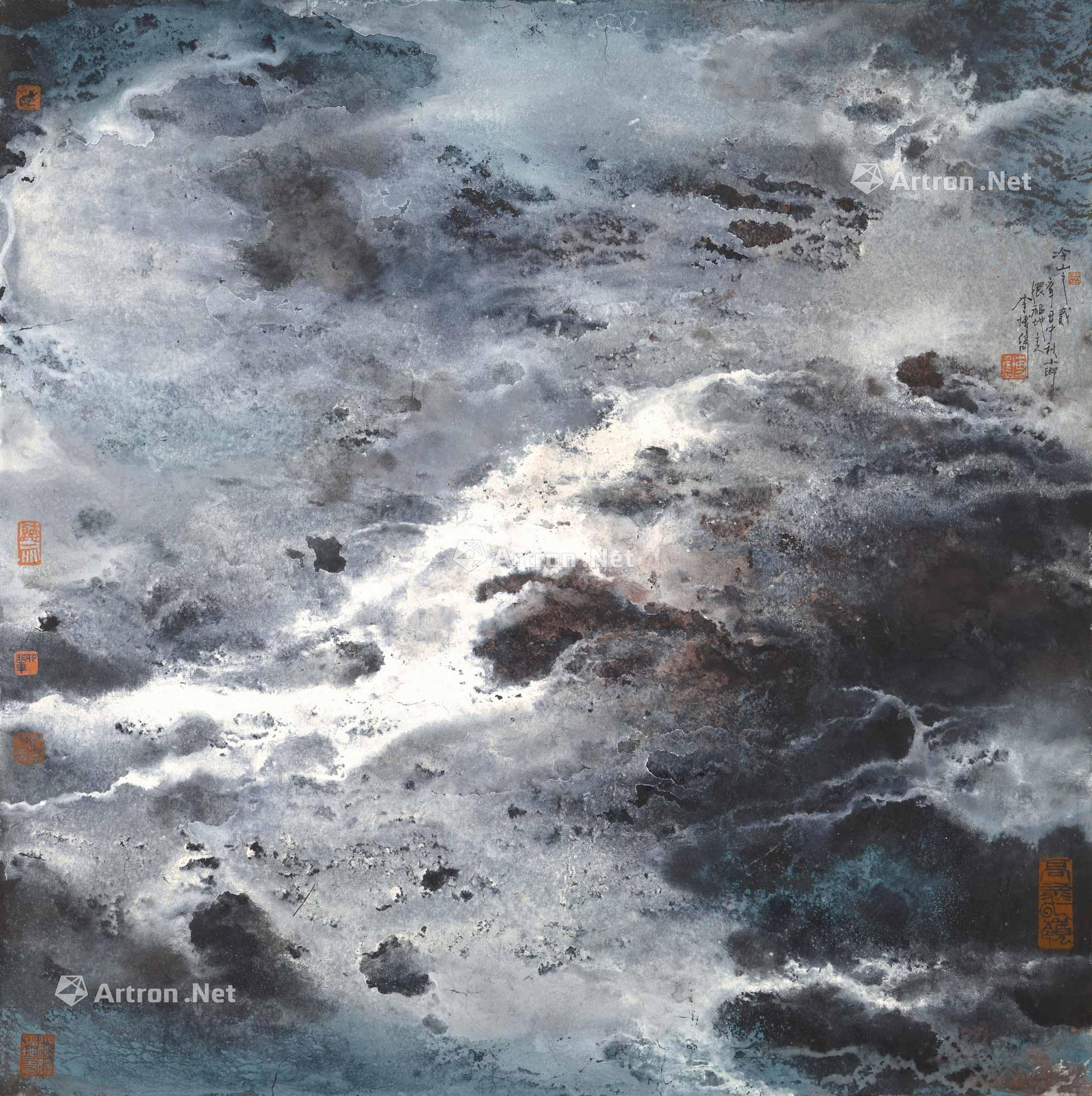 李博隽 2021年作 冷山·二 镜心