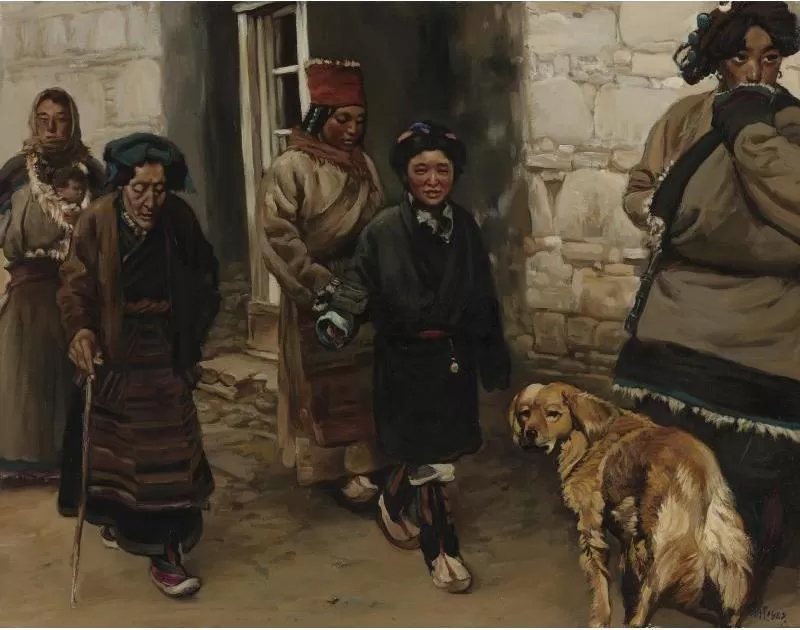 陳丹青 1989年作 西藏山村