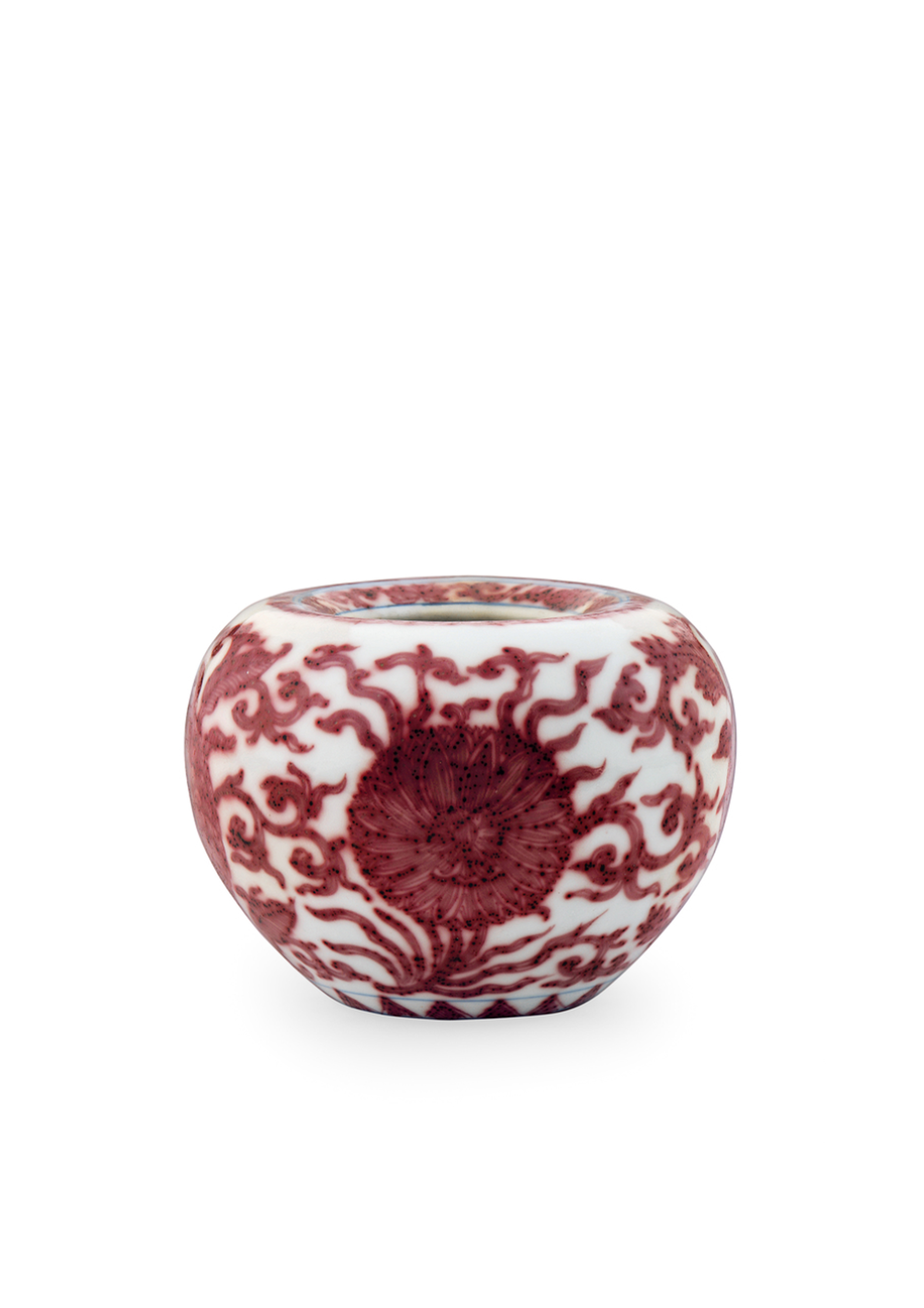 清乾隆 釉裏紅團花紋蘋果尊