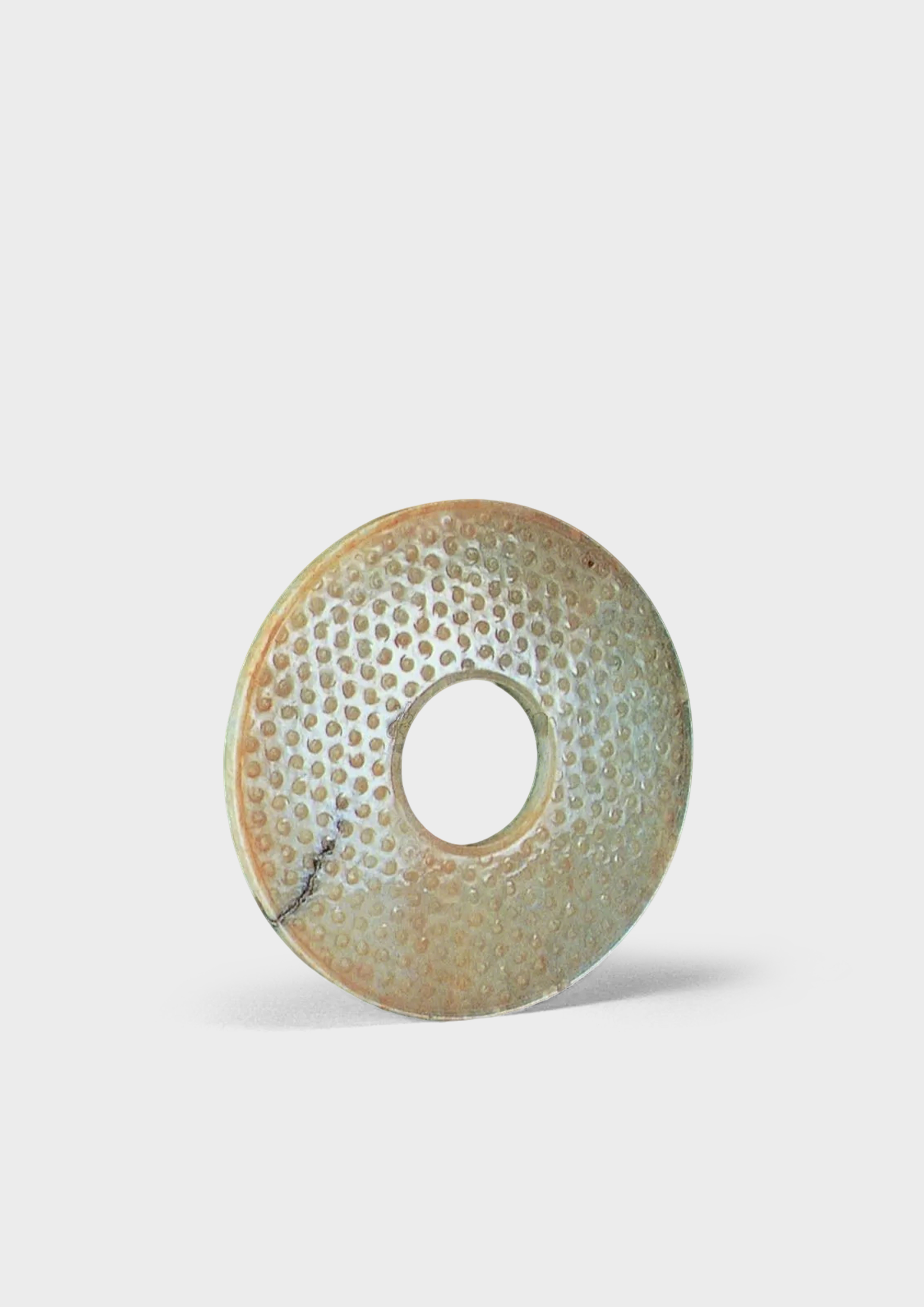 戰國 玉臥蠶紋璧